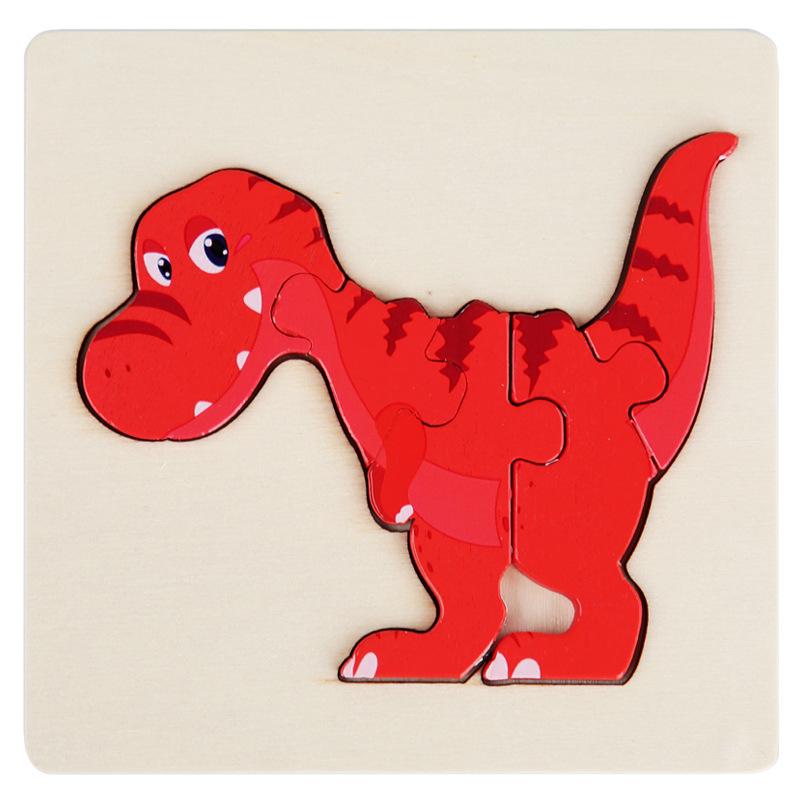 Wooden 3D Geometric Puzzle for Toddlers: Early Education Toy for Ages 1-3