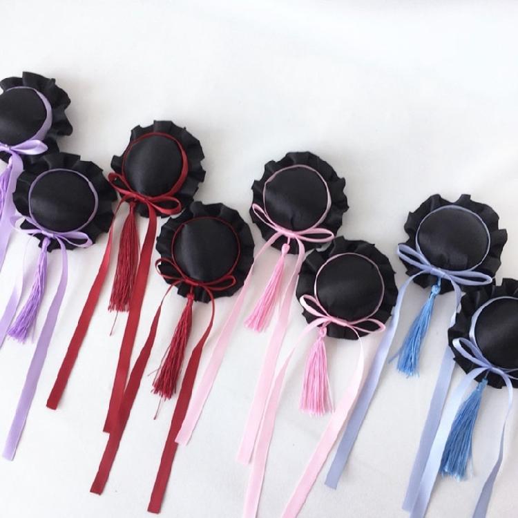 Fringed Bowknot Hair Clip Anime Maid Hair Buns Holder Cosplay Party Headwear
