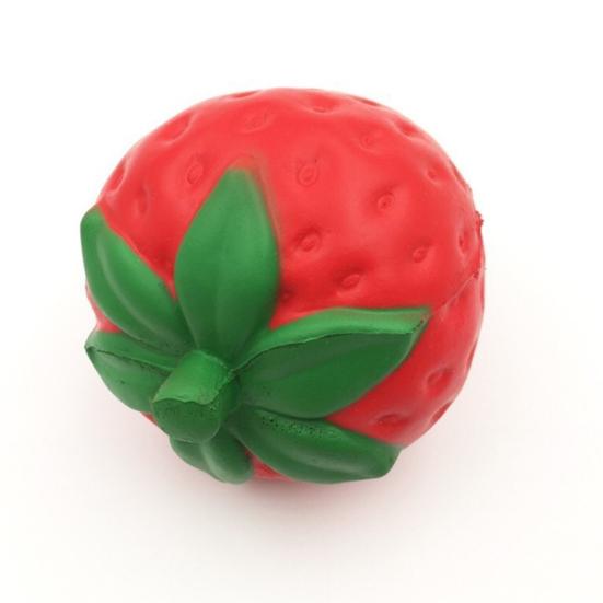 Simulated Strawberry Cheese Squeeze Toy Sensory Toy Soft Anxiety Relieving Fruit Stretchy Food Focus Aid Relaxation