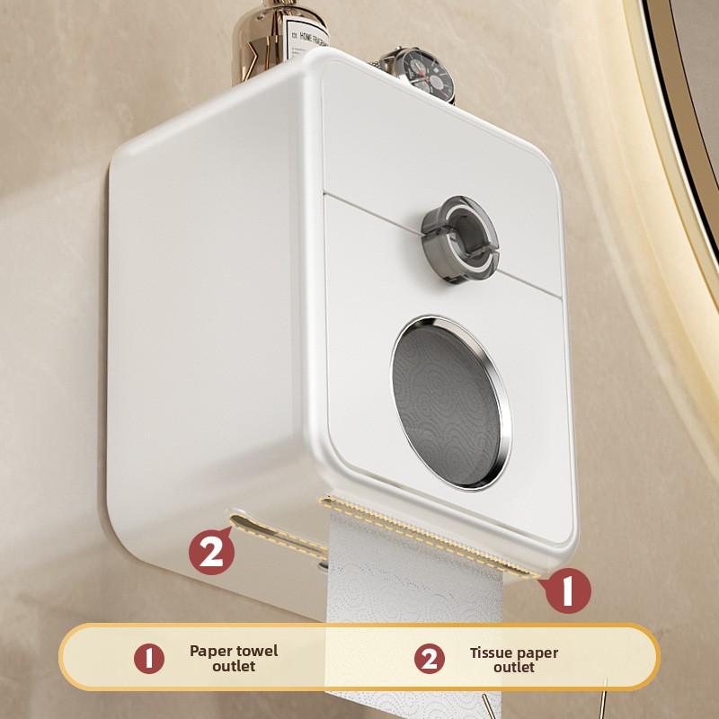 CHole-free Waterproof Wall-mounted Tissue Dispenser for Bathrooms