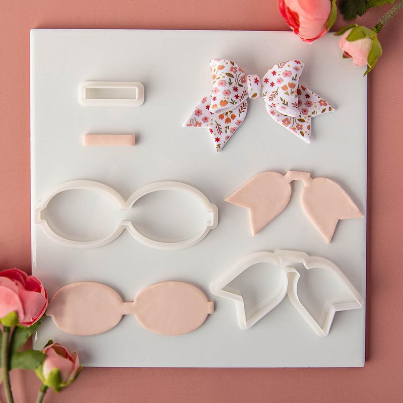 Bow Series Polymer Clay Earrings Soft Pottery Mold DIY Bowknot Hairpins Brooch Jewelry Cutting Die Gift Making Tools