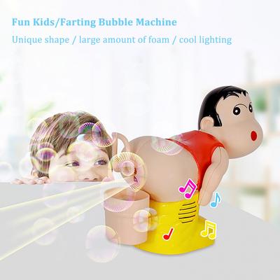 Fart Bubble Blower Bubble Maker Toy Funny Music Fully-Automatic Bubble Machine Toys with LED Flashing Lights Funny Ass Style