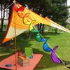 Large Rainbow Wind Spinner 43 Inch Nylon Outdoor Garden Ornament Foldable Design for Yard Decoration
