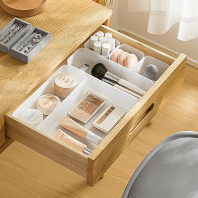 Drawer Sundries Storage Boxes DIY Transparent Plastic Lipstick Cosmetics Jewelry Case Kitchen Cookware Bins Makeup Organizer Box