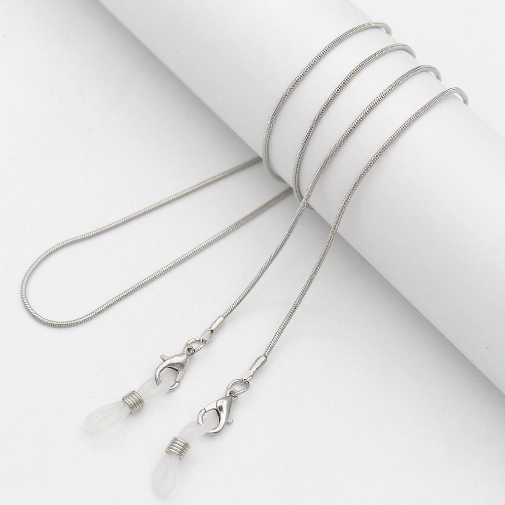Fashionable Twisted Chain Glasses & Mask Lanyard – Anti-Lost Hanging Neck Metal Chain