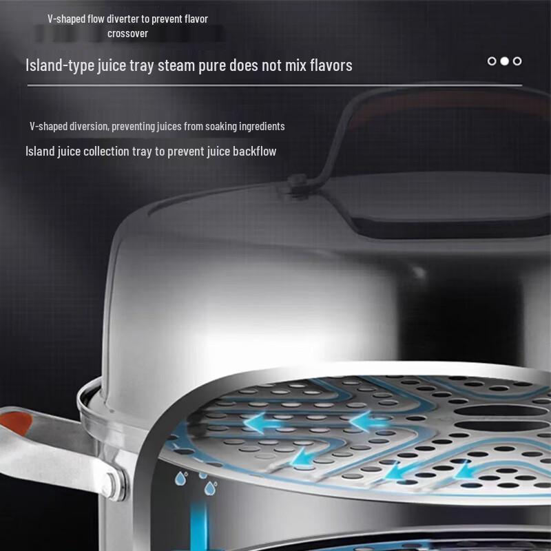 Supor Flavor Fresh III 26cm 3-lagiger Edelstahl-Dampfgarer