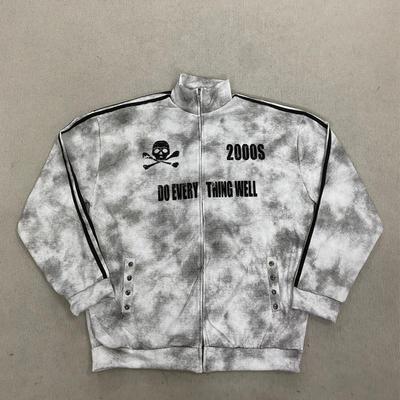 European and American Retro Vintage Washed Zipper Hoodie for Men and Women, Loose and Casual