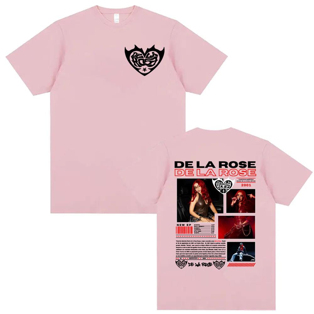 Singer De La Rose New Album Tour Graphics Tshirts Men Women High Street Hip Hop Summer Shirt Casual 100 Cotton Loose T Shirt