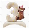 Inflatable Number Three Balloon with Standing Bear Design for Birthday Party Decoration and Event Celebrations Suitable for Indoor and Outdoor Use