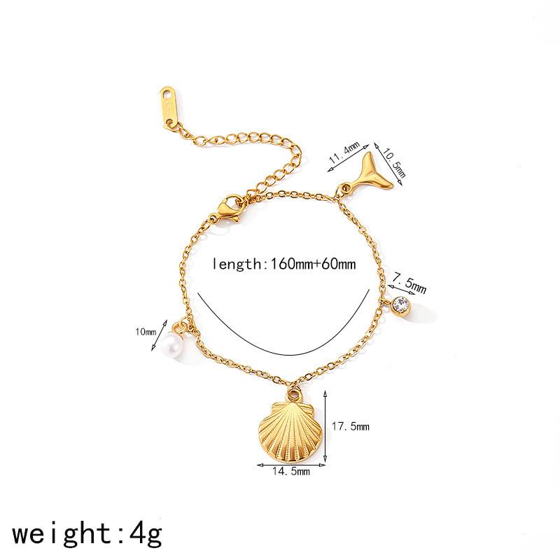 Ocean Elements Stainless Steel Choker With Shell Charm For Women Casual Wear