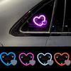 Heart Shaped Solar Powered Glow Lights For Car Dashboard Decoration Featuring Cordless Design And Multiple Modes