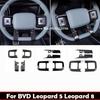 For BYD Leopard 8 2024 2025 Leopard 5 -2026 ABS Carbonfiber Interior  Steering Wheel Direction Control Cover Car Accessories