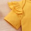 Newborn Baby Girls Clothing Set Infants Girl Short Sleeve Bodysuit+Floral Pants with Bow+Headband 3PCS Outfits for 0-18 Months