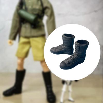 1:6 Scale Short Tube Boots Lace Up Boot, Stylish Retro Miniature Figure Costume for 12inch Male