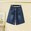 DIMANAF 2025 New Summer Jeans Short Pants Women Loose Denim Harem Trousers Big Blue Pants