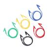 5Pcs Crocodile Clip Test  Dual Ended 10mm Opening Testing Cable Wire for Battery Vehicle