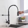 Brushed Gold Kitchen Sink Faucet One Handle Spring Hot and Cold Water Tap Deck Mounted Bathroom Kitchen Crane