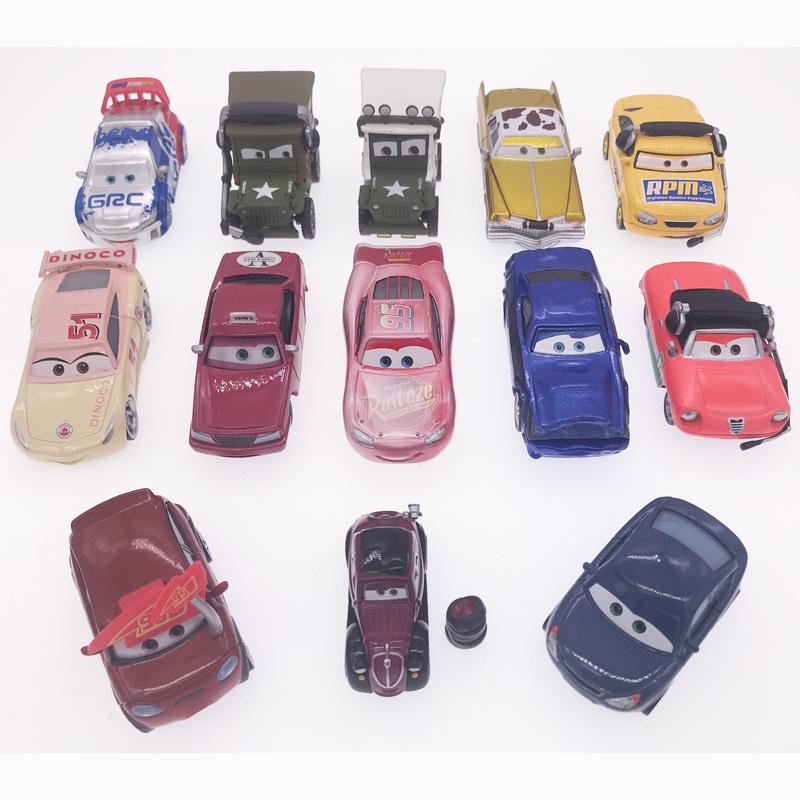 Pixar Cars Mangelversion Lightning McQueen Cruz Ramirez Tex Dinoco Sarge Metall Druckguss Fahrzeugmodell Spielzeug Kind Junge Geschenk