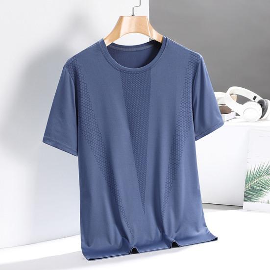 Men Athletic T-shirt Breathable Quick-Drying Summer Sports Tee Mesh Loose Fit T-shirt for Gym Outdoor Workout