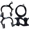 Aluminum Alloy Mountain Bike V Brake Set Front And Rear Black Riding Accessories For Mountain And Road Bikes