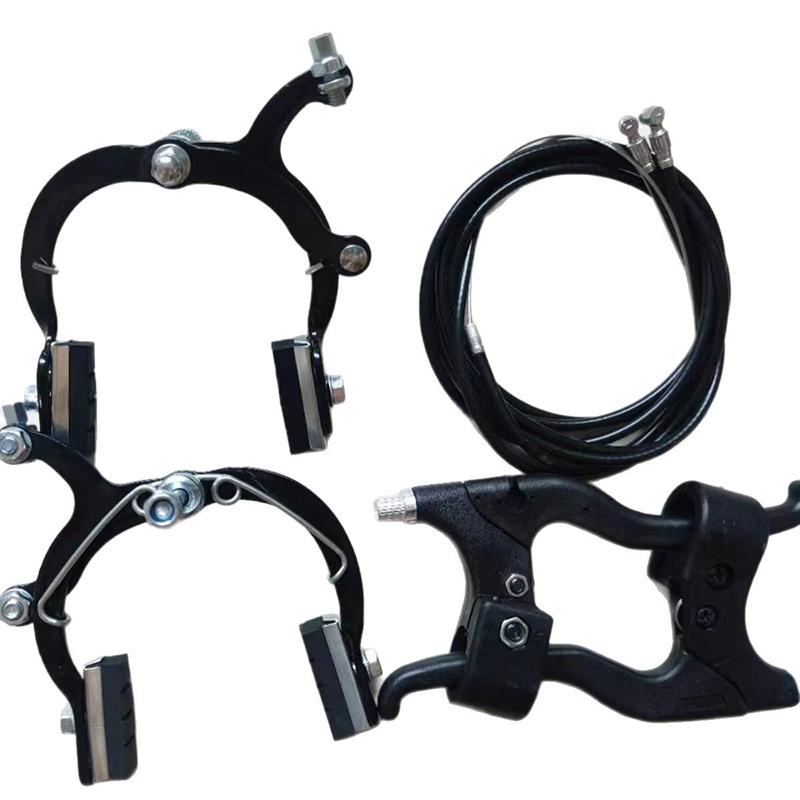 Aluminum Alloy Mountain Bike V Brake Set Front And Rear Black Riding Accessories For Mountain And Road Bikes