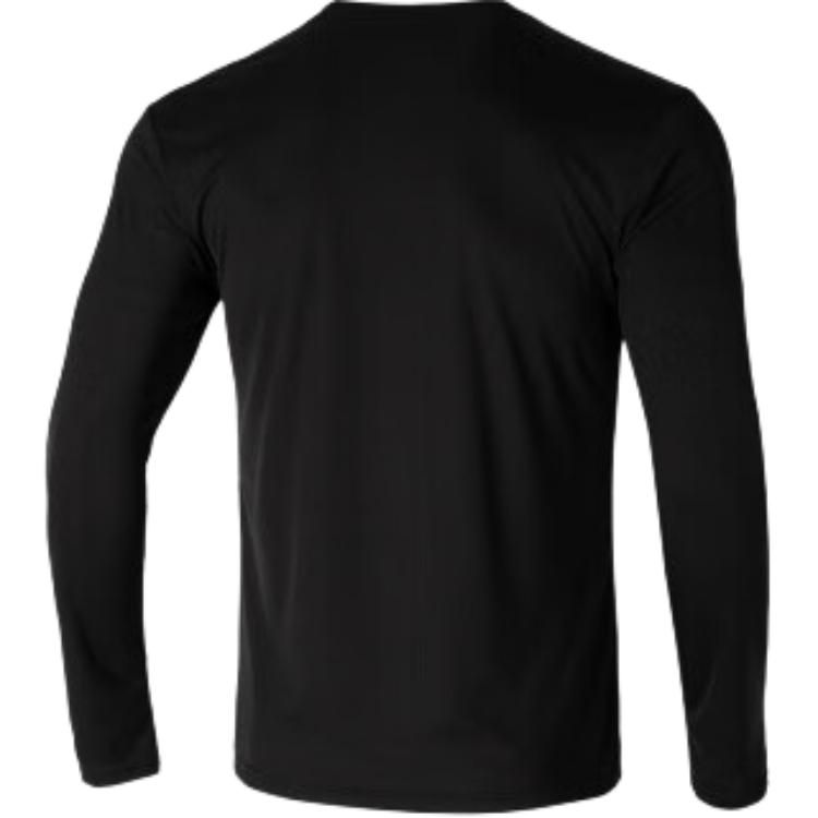 Puma Solid Color Casual Running Fitness Training Comfortable Sweat-Wicking Breathable V-Neck Long Sleeve T-Shirt Men Tops Black 658777-03