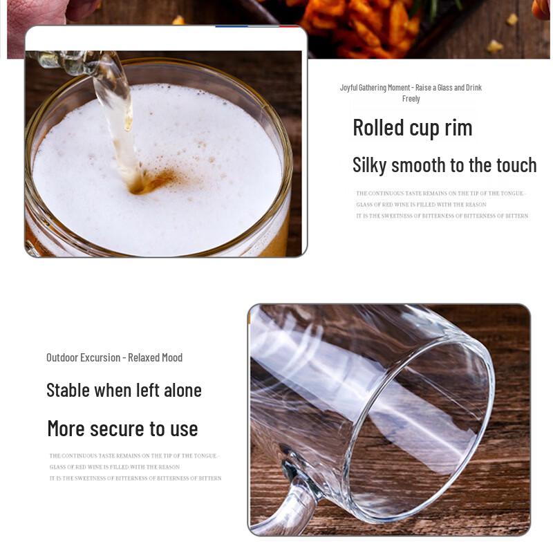 Shangqi G2370 Tempered Glass Mug with Handle