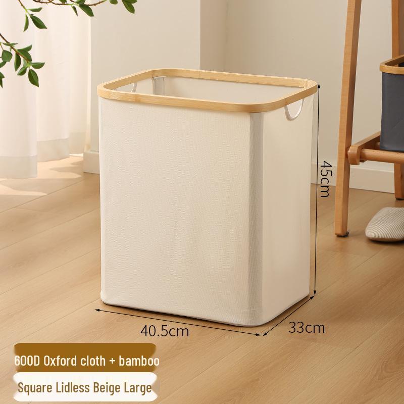Elegant Foldable Laundry Hamper - Spacious Bathroom Storage Basket