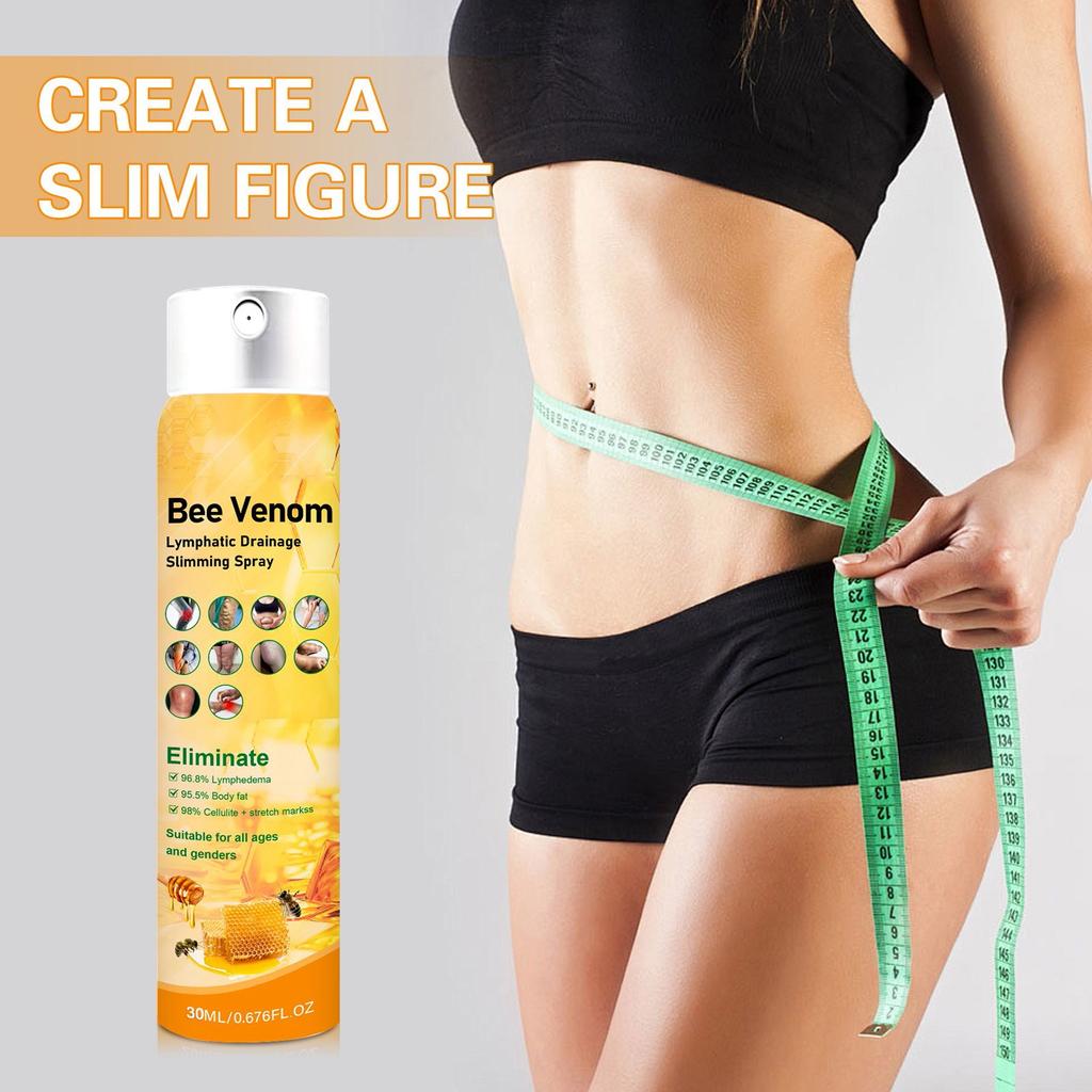 Sprej na tvarování postavy Bee Shaping Rychle spaluje pro zpevnění pokožky, Zeštíhlení těla 30ml