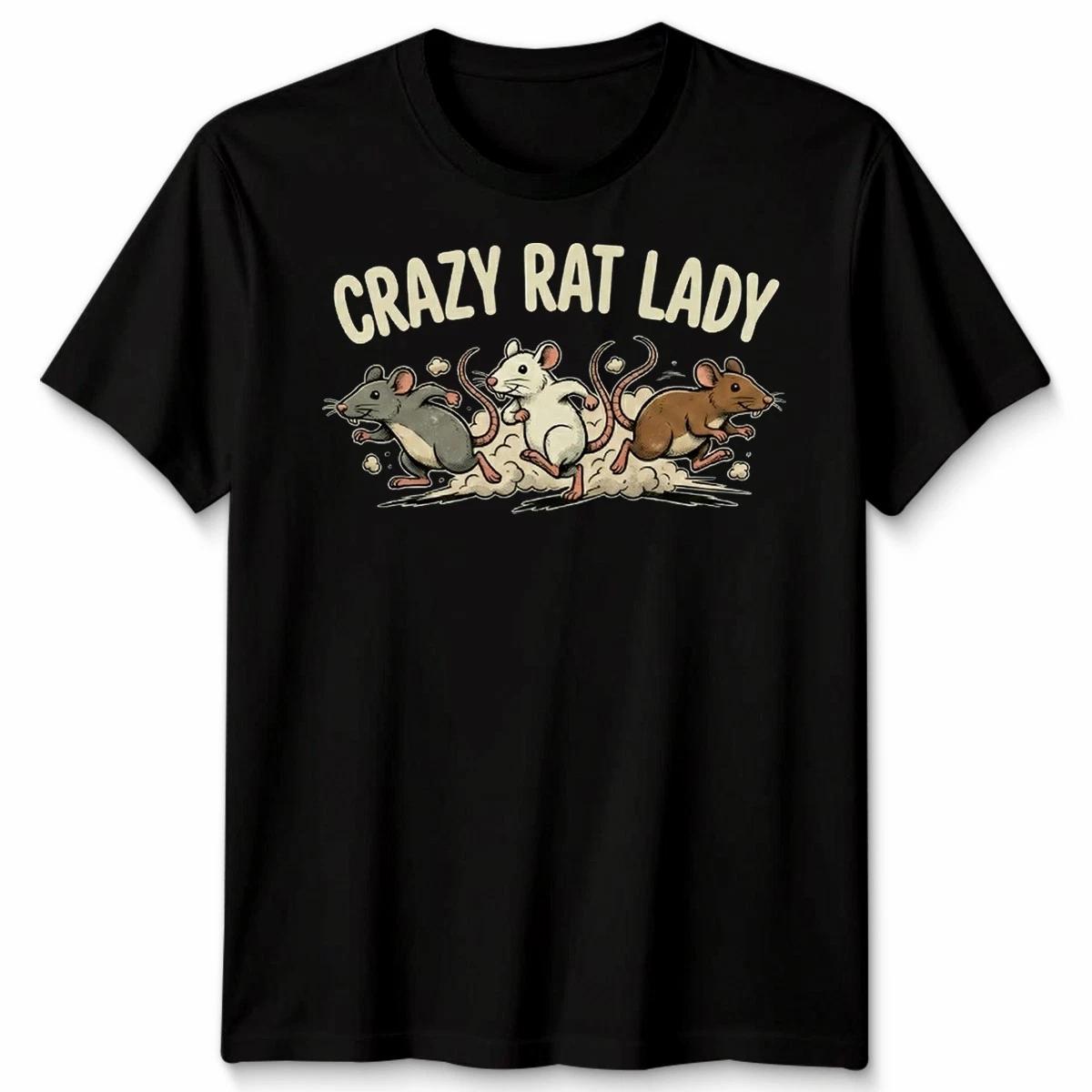 

Crazy Rat Lady Rats Rodent Pet Owner Graphic Men’s T-Shirt Women’s Tee 4XL