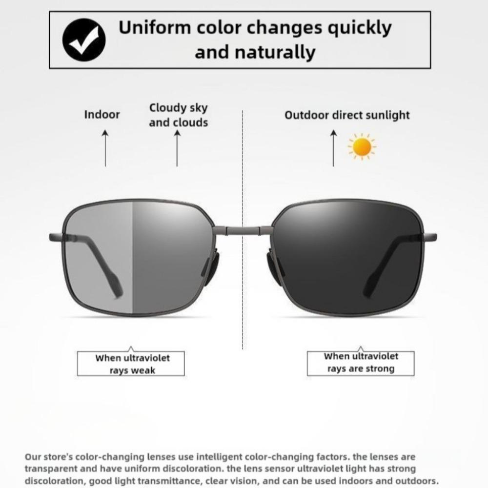 Folding Polarized Color Changing Sunglasses for Day and Night Use Male Driver's Fishing Goggles