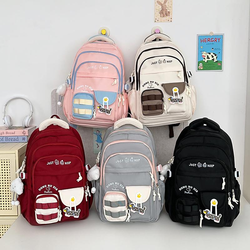 College Style Cute Schoolbag Girl Junior High School Girl High School Student Girl Large Capacity Travel Computer Backpack