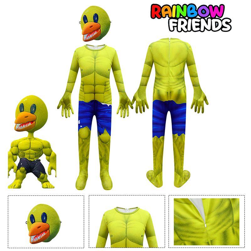 Roblox Rainbow Friends Cosplay Kostüm Jumpsuit für Kinder Perfekt für Halloween und Rollenspiele
