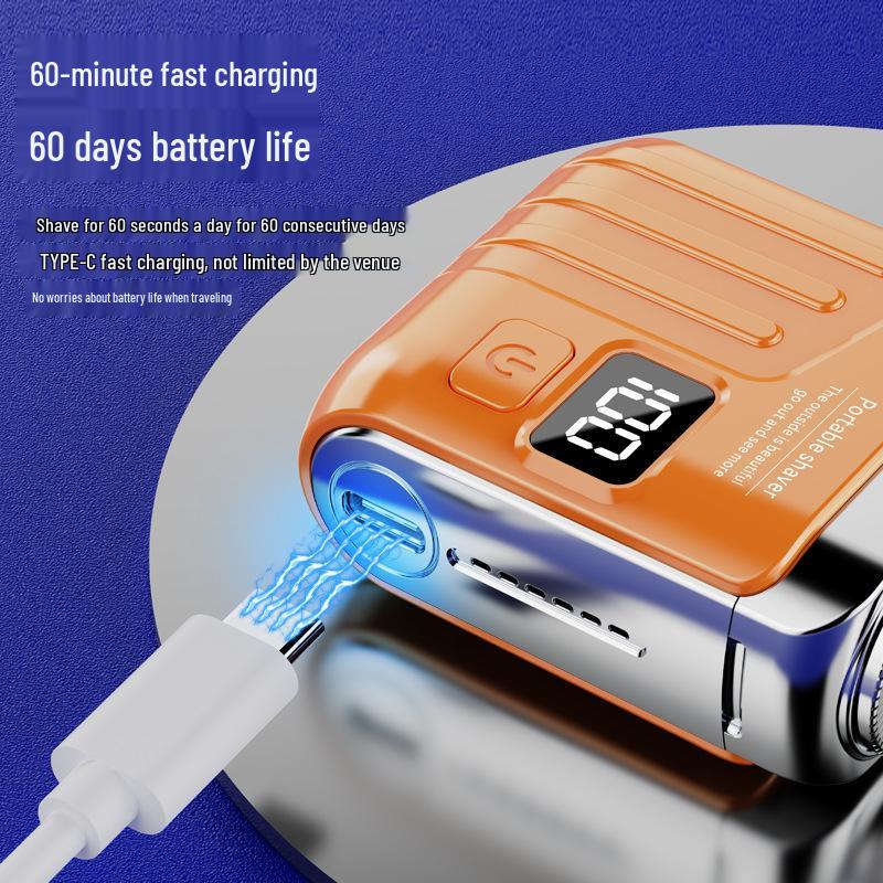 MINI Electric Portable Shaver: USB Rechargeable Double Blade for Car & Home