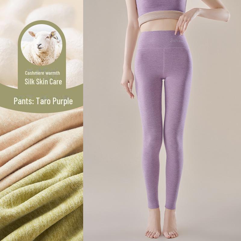 

Жіночі німецькі кашемірові шовкові безшовні теплі штани - Плюшевий оксамит Товсті Зимові Бавовняно-вовняні Шкільна форма M