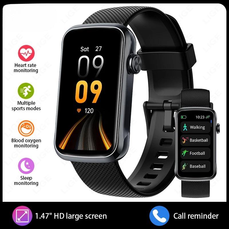 New Sports Smart Watch Women 1.47-Inch Full Touch Fitness Tracker IP68 Waterproof Men Smartwatch For Android IOS Phone