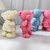 3D Standing Bear Shape Candle Silicone Mold for DIY Hand-made Candle Ornaments Mould Handicrafts Making Tool Baking Mold