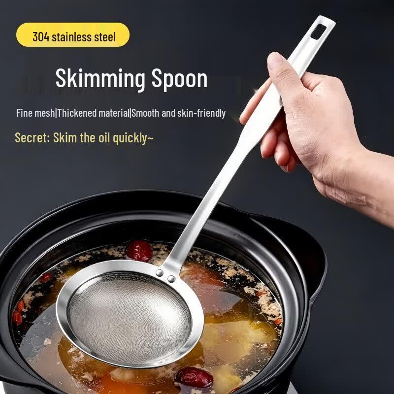 304 Stainless Steel Fine Mesh Skimming Spoon