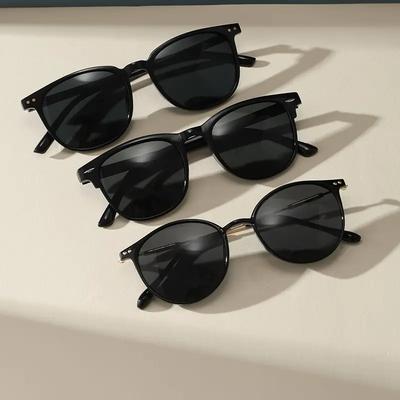 3pc European and American Retro Men's and Women's Fashionable Sunglasses Trend Versatile Summer Sun Shading and UV Protection Fr