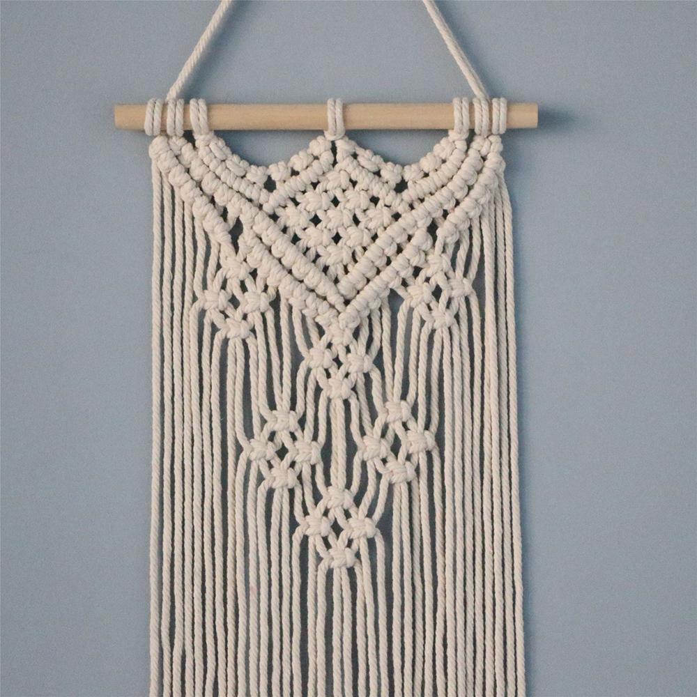 Macrame Wall Hanging Handwoven Bohemian Cotton Rope Tapestry Home Decor Boho Bohemian Woven Tapestry Wall Art Macrame Decor