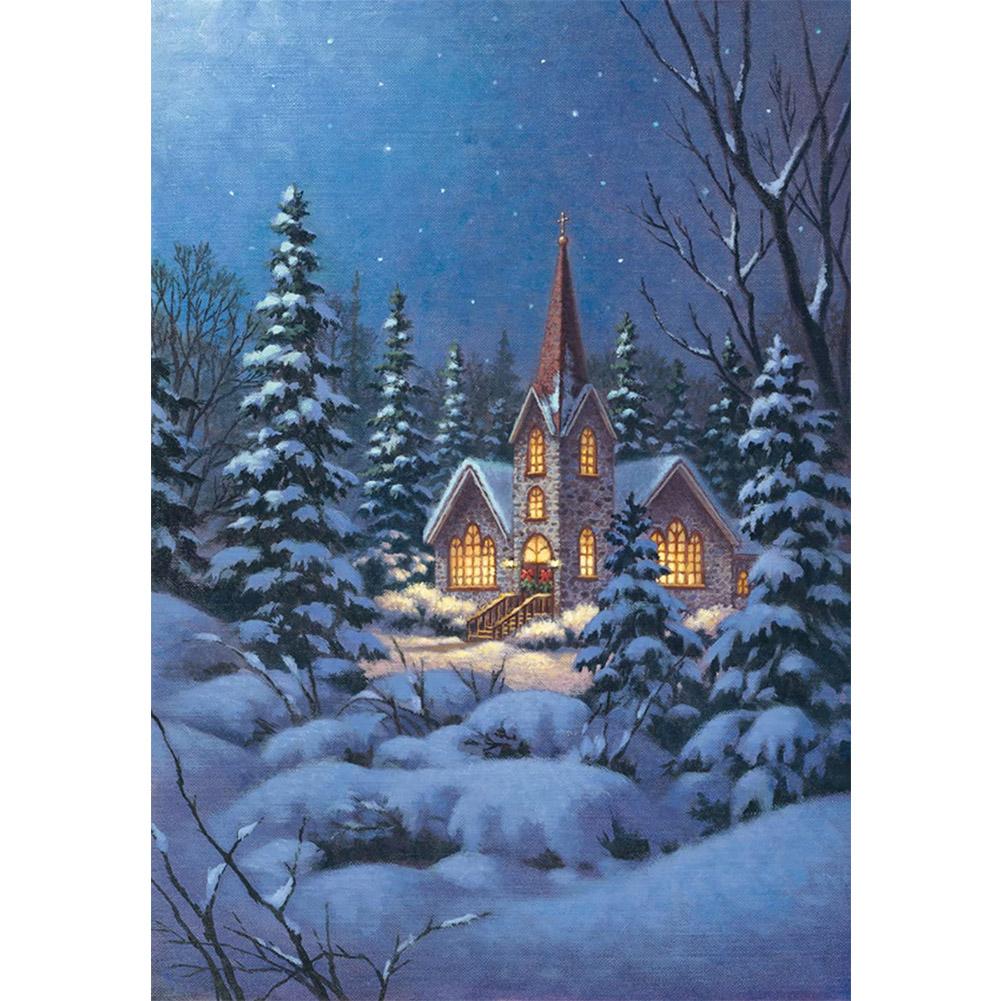 

Полный набор сверл для алмазной живописи, YEESAM ART Ice World, Рождественский снеговик, 5D DIY Diamond Art