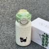 New Animal Stylish Thermos Cup Girls Big Cap Double Drinking Cup Straw Cup Portable Cute Stainless Cup Durable