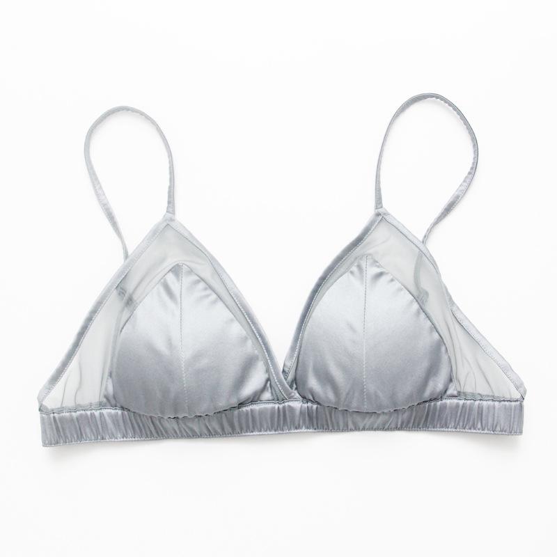 

Silk Lace Triangle Cup Bra for Women - Ultra-Thin, Sexy Summer Style for Small Bust XL