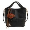Urban simple trend handbag women's messenger bag 2025 new simple bucket bag solid color shoulder messenger bag