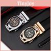 Leather Belt Versatile With Compass Alloy Automatic Buckle For Attire Business