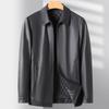 Genuine Leather Jacket Men's Autumn and Winter Middle-aged Men's Leather Jacket Dad's Short Loose Casual Sheepskin Jacket