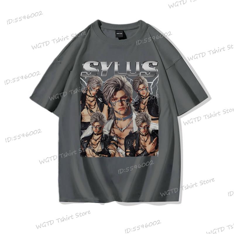 Sylus Love and Deepspace Cotton T-Shirt Vintage Streetwear Women Men Clothing Harajuku Y2k Short Sleeve Tee Loose Soft Tee Shirt