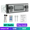 1 Din Car Radio MP3 Player Vintage Dual Knob Digital Bluetooth Audio Radio Multimedia Music USB SD Stereo Play In Dash AUX Input