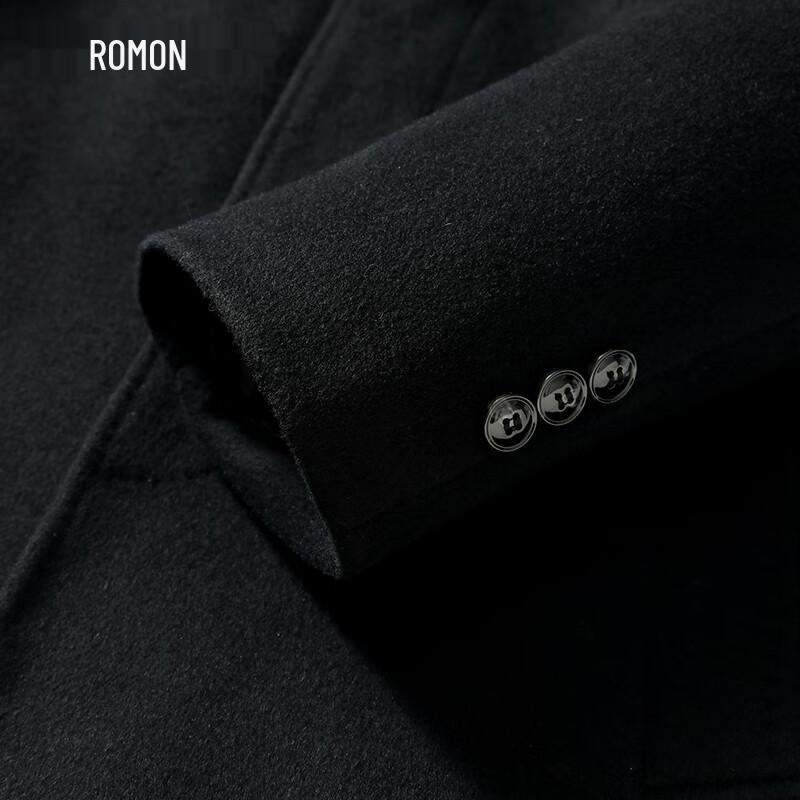 Romon Men's Mid-Length 3-in-1 Wool Blend Down Coat