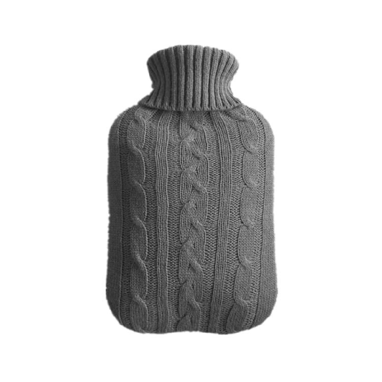 

Warm Hand Warmer Water Bags Heating Pad with Soft Knit Cover for Hot Compress 1 темно-сірий колір